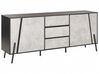 3 Drawer Sideboard Concrete Effect with Black BLACKPOOL_775115