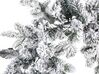 Weihnachtsgirlande weiß mit LED-Beleuchtung Schnee bedeckt 180 cm SUNDO_813317