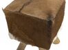 Lambskin Leather Footstool DALTON_328693