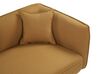 Right Hand Boucle Chaise Lounge Mustard CHEVANNES_895435