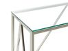 Tavolino consolle vetro temperato argento 120 x 40 cm WESO_824978