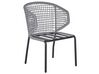 Sada 2 zahradních hliníkových židlí šedých PALMI_808205