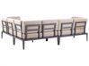 Lounge Set Aluminium grau 6-Sitzer linksseitig modular Auflagen beige RIMA III_828891