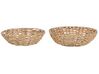Set of 2 Water Hyacinth Decorative Bowls Light DALAT_886504