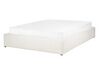 Buklé posteľ s úložným priestorom 140 x 200 cm krémová biela DINAN_903683