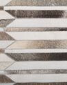 Dywan patchworkowy skórzany 160 x 230 cm brązowo-beżowy KULALAR_787228