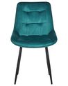 Zestaw 2 krzeseł do jadalni welurowy niebieski MELROSE_771933