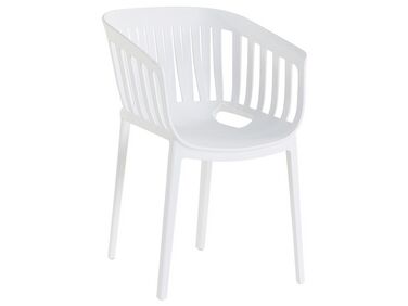 Chaise de salle à manger en plastique blanc DALLAS