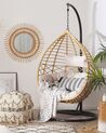 PE Rattan Hanging Chair with Stand Natural ARSITA_763907