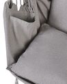 Fotel wiszący krzesło brazylijskie bawełniane jasnoszare BONEA_821546