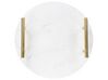 Tabuleiro decorativo em mármore branco e dourado ARGOS_910951