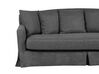 3 Seater Fabric Sofa Dark Grey GILJA _742563