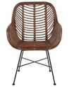 Rattan Accent Chair Brown CANORA_799503