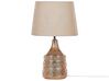 Ceramic Table Lamp Golden Brown WARI _877472