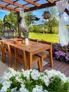  6 Seater Acacia Wood Garden Dining Set Table and Chairs LIVORNO_828659