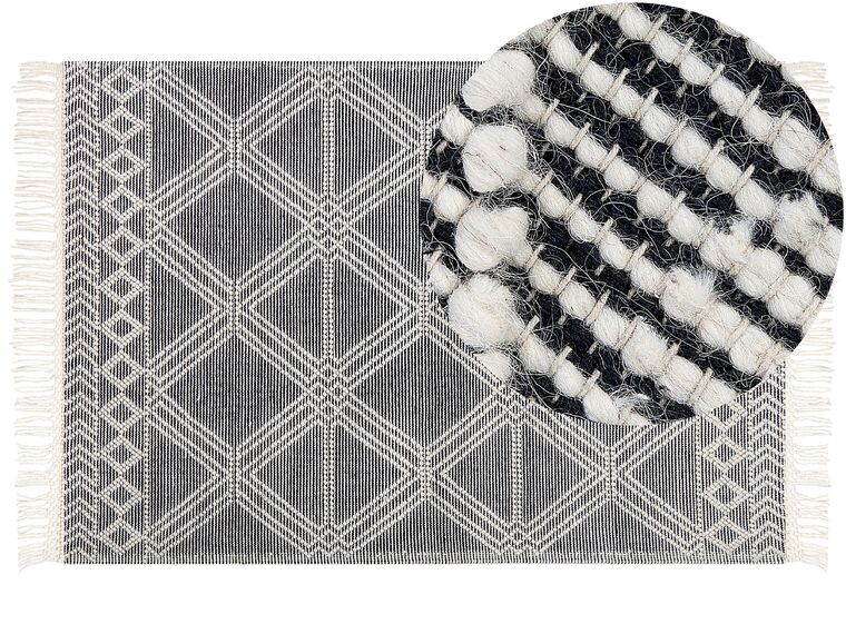 Wool Area Rug 160 x 230 cm Grey and Off-White TOPRAKKALE_856530