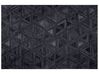 Tæppe 160x230 cm sort læder KASAR_764962