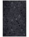 Teppich Kuhfell schwarz 160 x 230 cm geometrisches Muster Kurzflor KASAR_764962