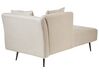Right Hand Fabric Chaise Lounge Beige RIOM_877353