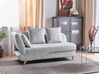 Left Hand Fabric Chaise Lounge with Storage Light Grey MERI II_881193
