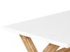 Set da giardino tavolo con 2 panche e 2 sgabelli in fibra di cemento bianco OLBIA_829736