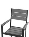 Conjunto de 4 cadeiras de jardim em cinzento escuro PRATO_741531