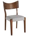 Conjunto de 2 cadeiras de jantar em madeira escura e cinzento EDEN_832019
