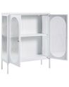 Steel Display Cabinet White SARRE_850343