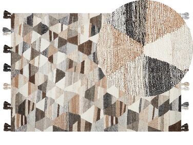 Wool Kilim Area Rug 160 x 230 cm Multicolour ARGAVAND