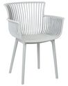 Set of 4 Plastic Dining Chairs Light Grey PESARO_862692