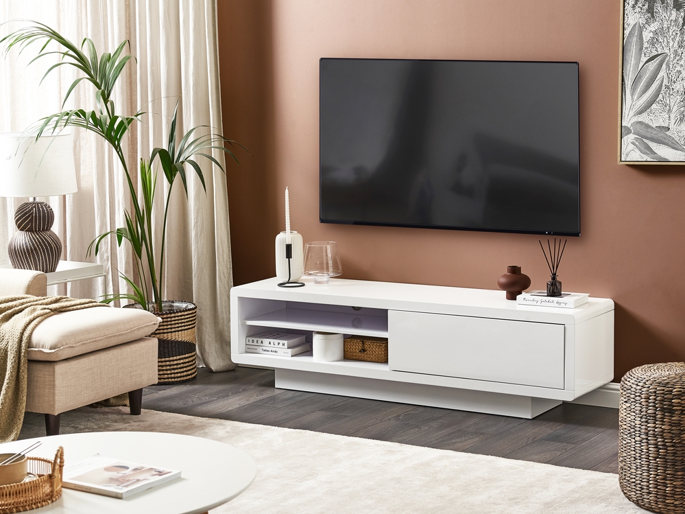 Mueble TV blanco 158 x 39 cm ANTONIC 