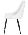 Set of 2 Dining Chairs Faux Leather White VALERIE_712773