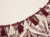 Teppich Baumwolle creme / rot ø 120 cm Mandala-Muster Kurzflor OLTU_756580