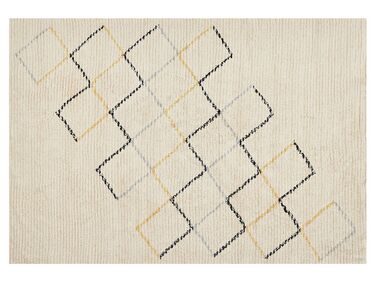 Bavlnený koberec 140 x 200 cm béžový TEZPUR
