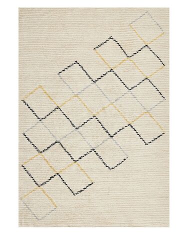Bavlnený koberec 140 x 200 cm béžový TEZPUR