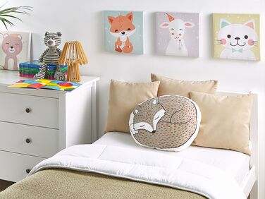 Set of 2 Cotton Kids Cushions Fox 50 x 40 cm Grey DHANBAD