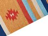 Kelim Teppich Baumwolle mehrfarbig 80 x 300 cm geometrisches Muster Kurzflor TARONIK_869925
