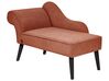 Left Hand Fabric Chaise Lounge Red BIARRITZ_898076