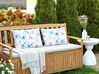 Set of 2 Outdoor Cushions Floral Pattern 40 x 60 cm Blue APRICALE_905249