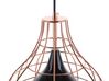 Lampe suspension en métal noir et cuivré TRESA_691508