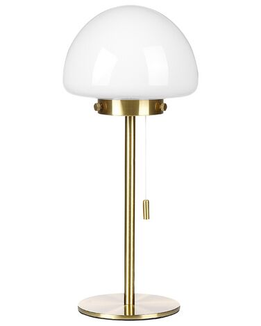 Lámpara de mesa de vidrio dorado/blanco 39 cm MORUGA