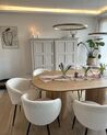 Table de salle à manger ovale 180 x 100 cm bois clair SHERIDAN_915641