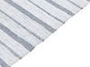 Outdoor Teppich cremeweiß / grau 140 x 200 cm Streifenmuster Kurzflor BADEMLI_846520