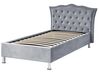 Velvet EU Single Size Bed with Storage Grey METZ_861408