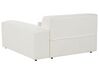 3-miestna modulárna buklé pohovka s taburetom biela HELLNAR_911367