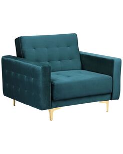 Sinivihreä samettiverhoiltu nojatuoli ABERDEEN Sinivihreä samettiverhoiltu nojatuoli ABERDEEN