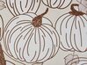Conjunto de 2 cojines de terciopelo beige/marrón/blanco 45 x 45 cm GOURD_830191
