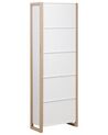 Bookcase with Locker Light Wood with White JOHNSON_885254