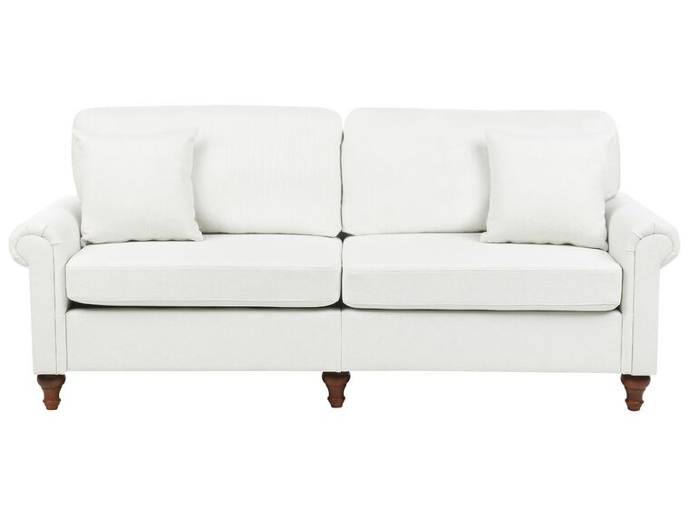 3 Seater Fabric Sofa White GINNERUP_894727