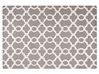 Teppich Wolle grau 140 x 200 cm marokkanisches Muster Kurzflor ZILE_797428
